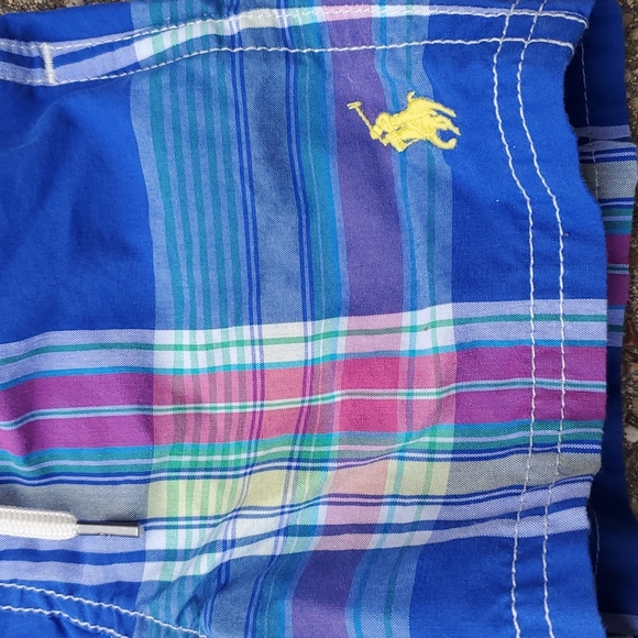 Polo Ralph Lauren Plaid Boys Swim Trunks 18 months Baby - Picture 2 of 7
